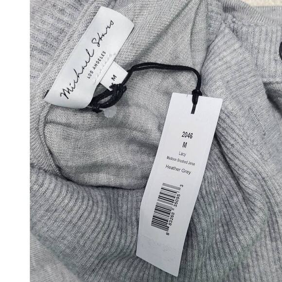 NWT! Michael Stars Madison Brushed Jersey Lacy Boxy Top Turtleneck Size Medium - Picture 11 of 12